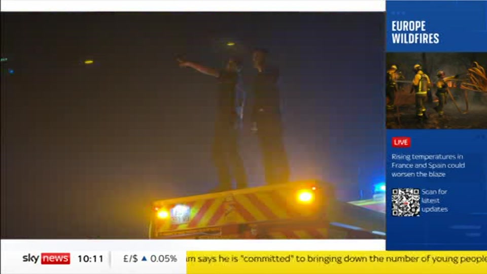 Still from Sky News at 11:00