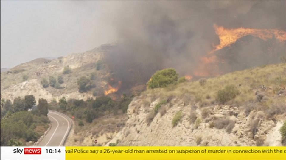 Still from Sky News at 14:00