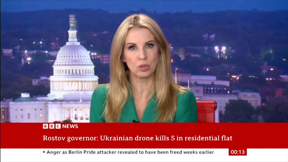 Broadcast still at 13m. BBC NEWS, BBC News, 29 July 2026.