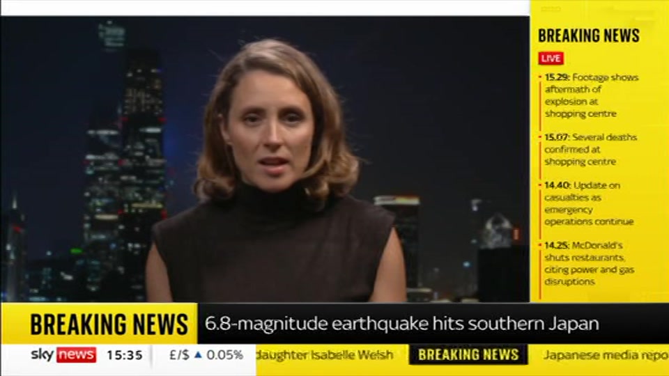 Broadcast still at 5m. Sky News, Sky News Today with Jayne Secker, 29 July 2026.