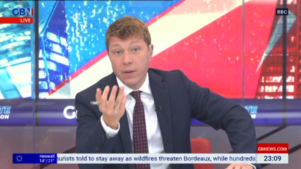 Still from GB News at 9:00