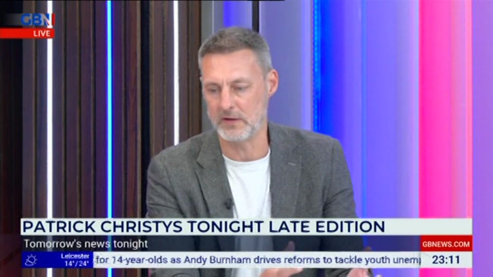 Still from GB News at 11:00