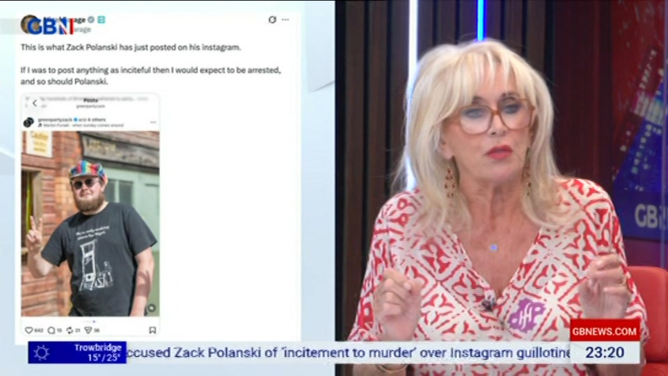 Broadcast still at 20m. GB News, New: Patrick Christys Tonight Late..., 29 July 2026.