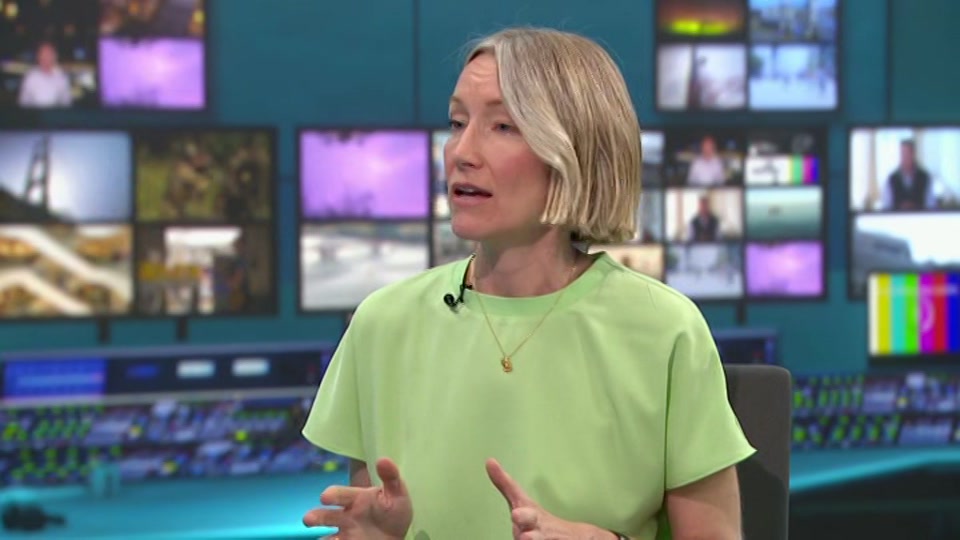 Broadcast still at 7m. ITV1, ITV Lunchtime News, 13 July 2026.