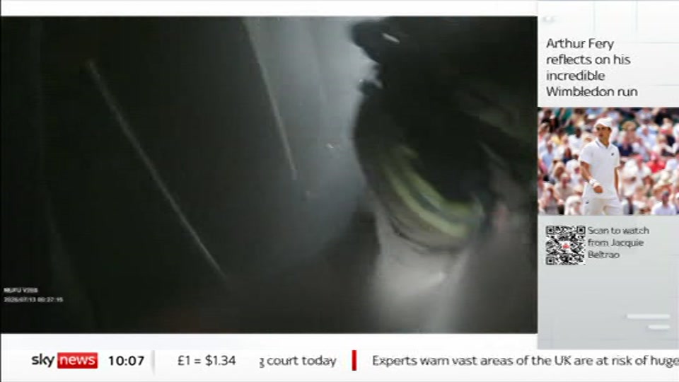 Broadcast still at 7m. Sky News, Sky News Today with Gareth Barlow, 13 July 2026.
