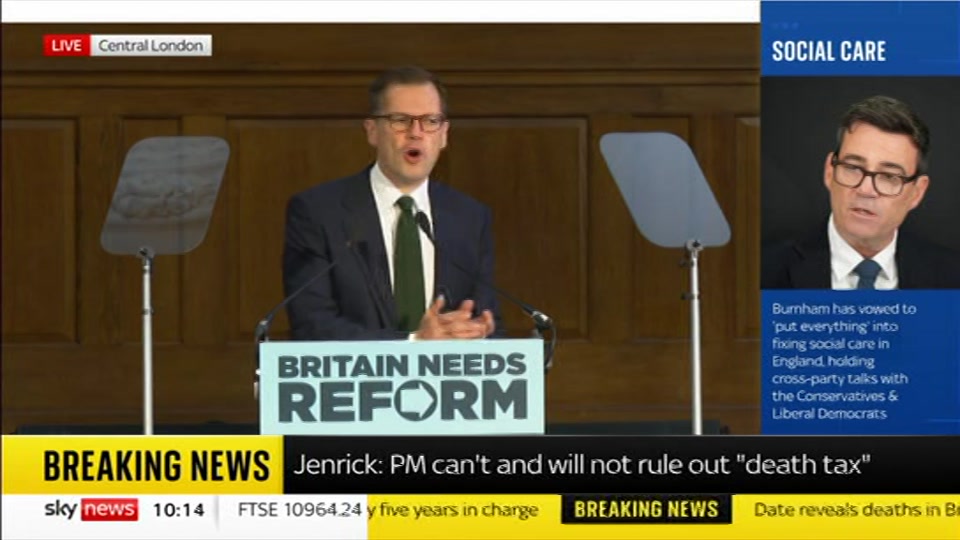 Still from Sky News at 14:00