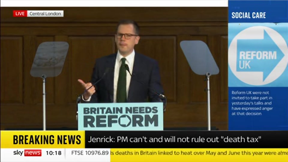 Broadcast still at 18m. Sky News, Sky News Today with Gareth Barlow, 30 July 2026.