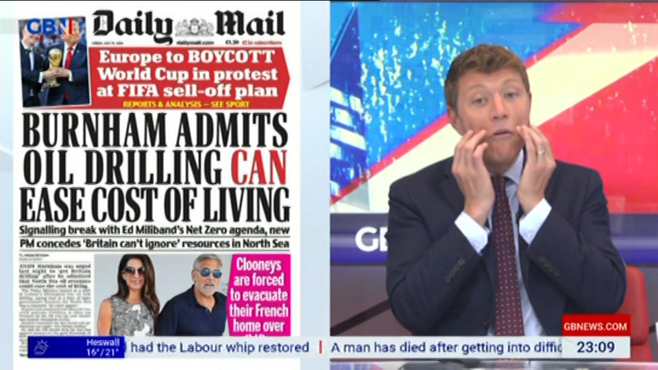 Still from GB News at 9:00
