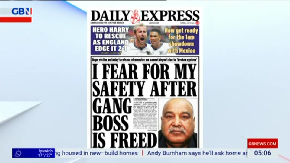 Still from GB News at 7:00