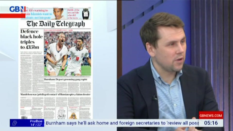 Broadcast still at 17m. GB News, Patrick Christys Tonight Late..., 2 July 2026.