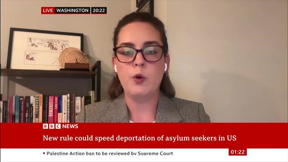 Broadcast still at 22m. BBC NEWS, BBC News, 31 July 2026.