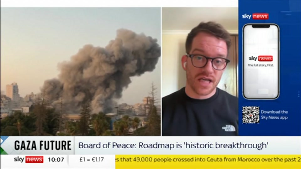 Broadcast still at 7m. Sky News, Sky News Today with Sam Washington, 31 July 2026.