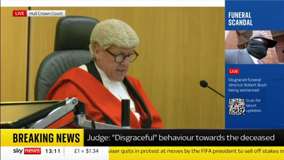 Still from Sky News at 11:00