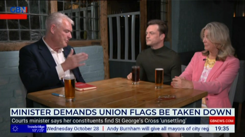 Broadcast still at 35m. GB News, New: Lee Anderson's Real World, 31 July 2026.