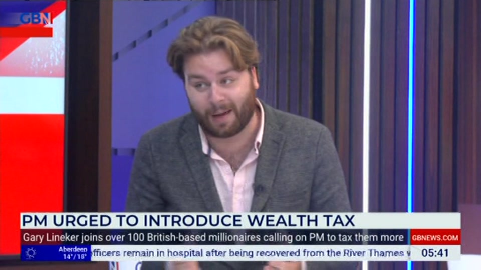 Broadcast still at 41m. GB News, Patrick Christys Tonight Late..., 25 July 2026.
