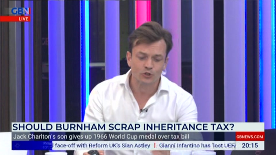 Broadcast still at 15m. GB News, New: The Saturday Five Extra, 1 August 2026.