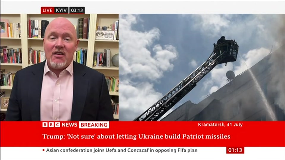 Still from BBC News at 13:00