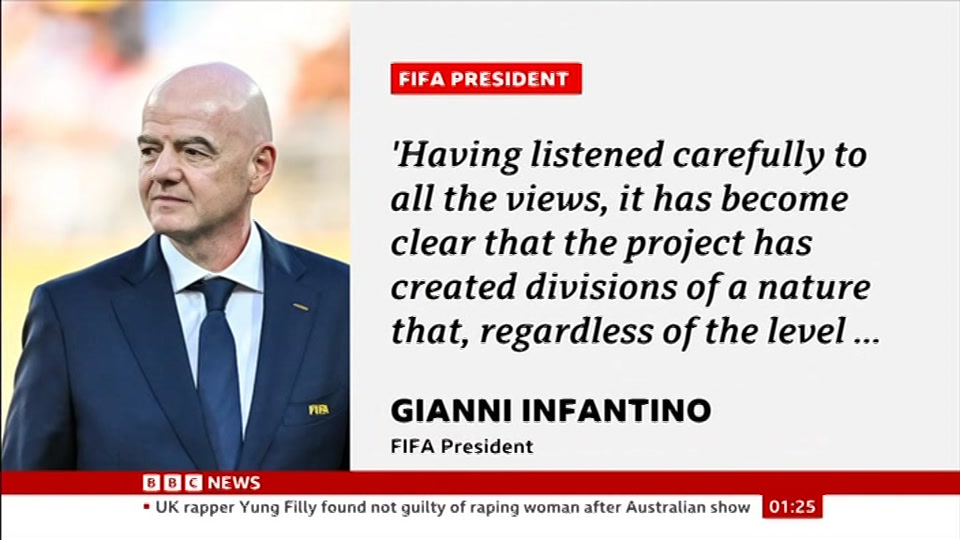 Broadcast still at 25m. BBC NEWS, BBC News, 1 August 2026.