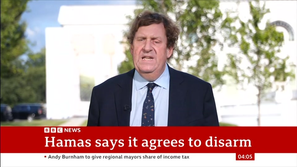Broadcast still at 5m. BBC NEWS, BBC News, 1 August 2026.