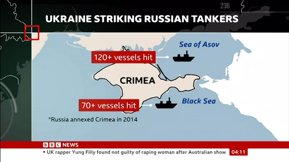 Still from BBC News at 11:00