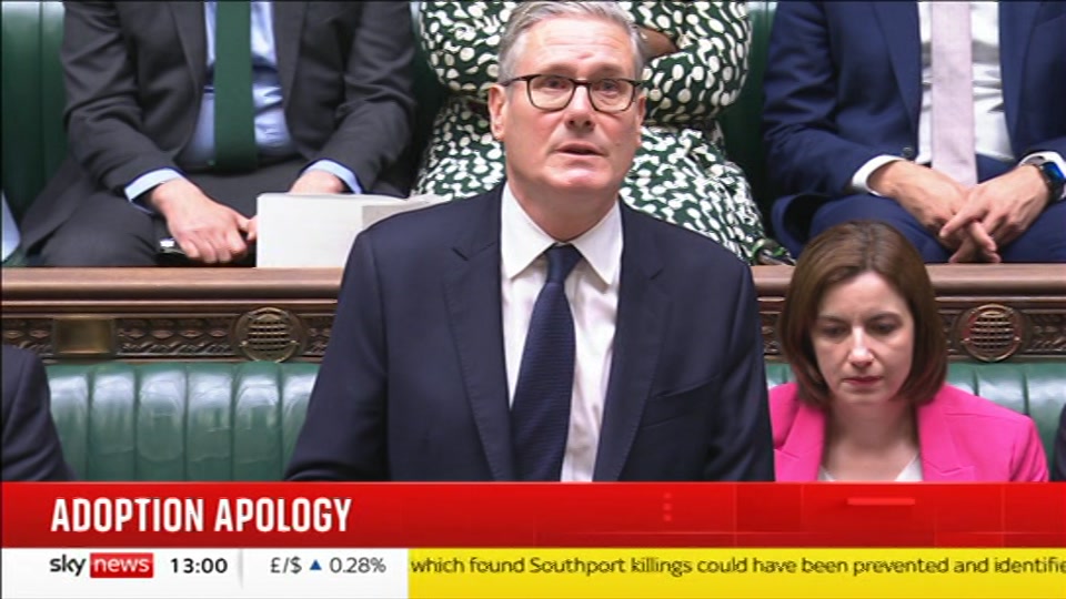 Still from Sky News at 1:00