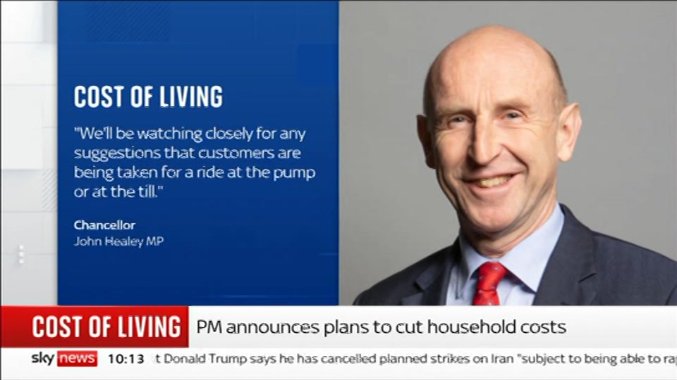 Still from Sky News at 13:00
