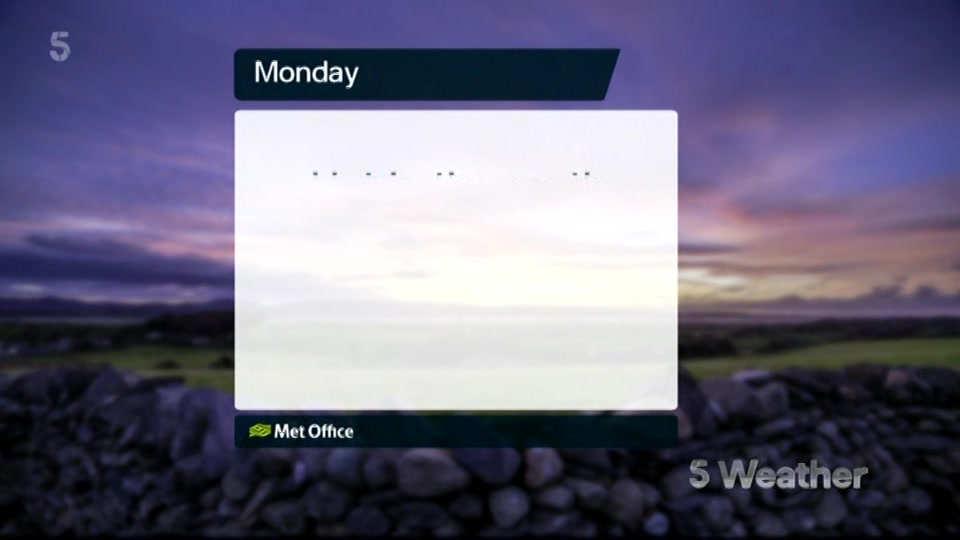 Still from Channel 5 at 5:00