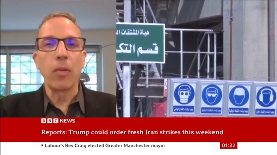 Broadcast still at 22m. BBC NEWS, BBC News, 2 August 2026.