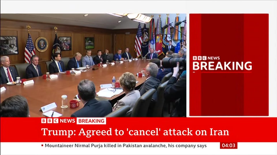 Still from BBC News at 3:00