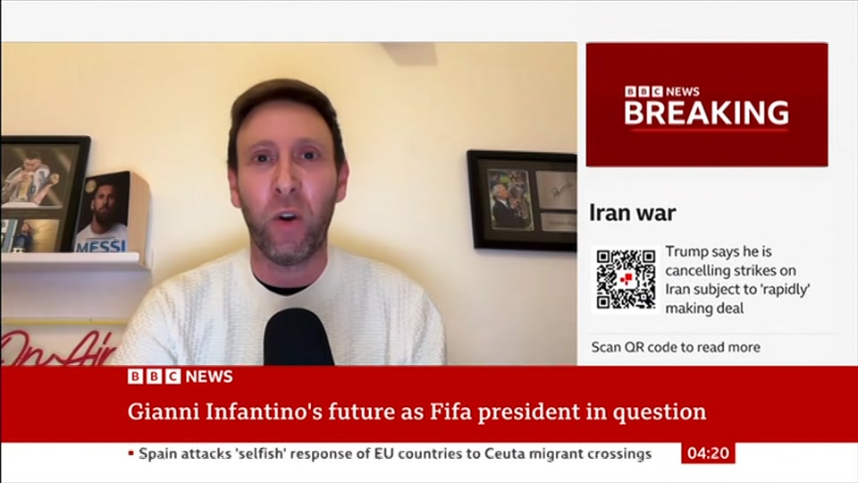 Broadcast still at 20m. BBC NEWS, BBC News, 2 August 2026.