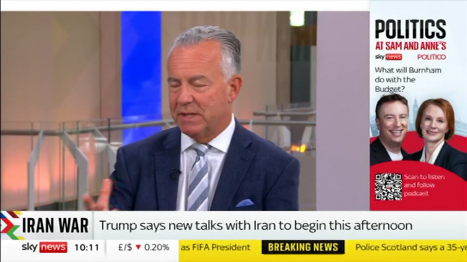 Still from Sky News at 11:00