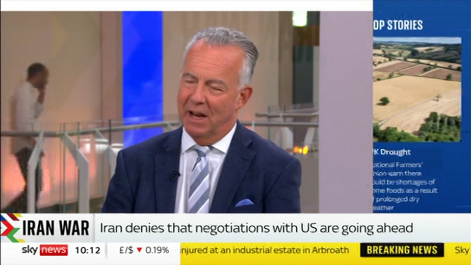 Broadcast still at 12m. Sky News, Sky News Today with Gareth Barlow, 3 August 2026.