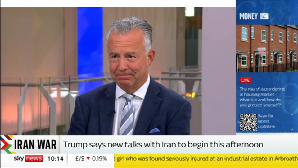 Still from Sky News at 14:00