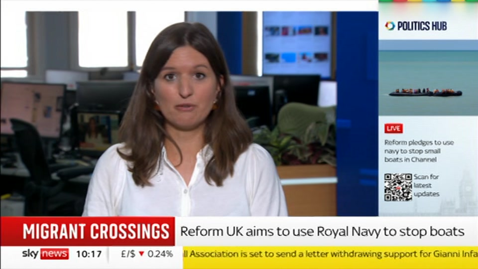 Broadcast still at 17m. Sky News, Sky News Today with Gareth Barlow, 3 August 2026.