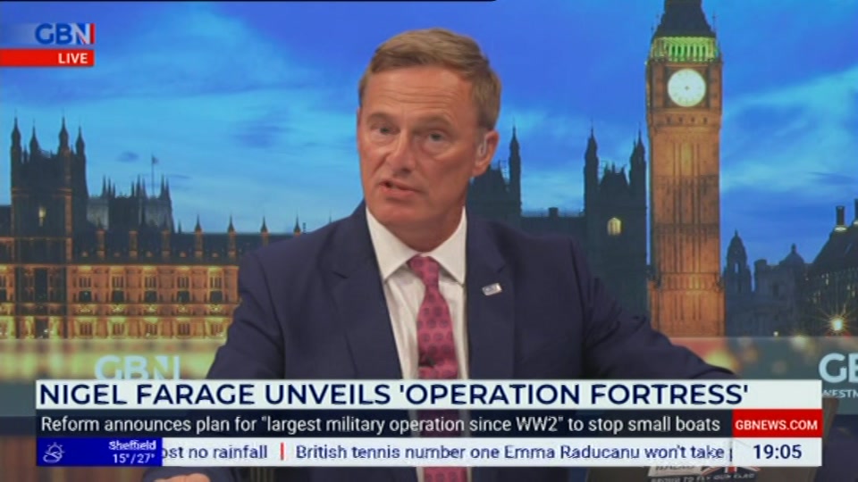 Still from GB News at 5:00