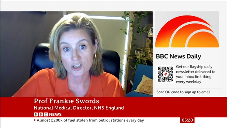 Still from BBC News at 20:00