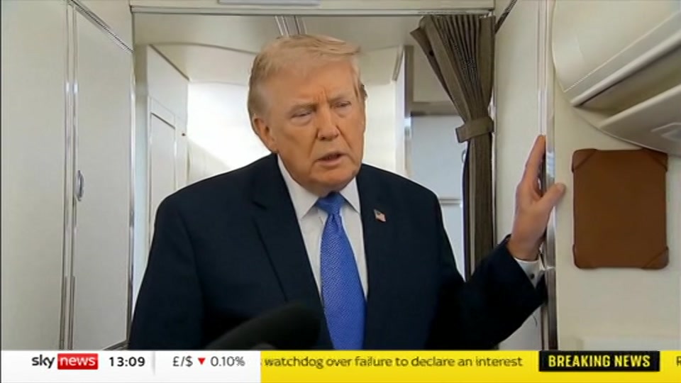 Still from Sky News at 9:00