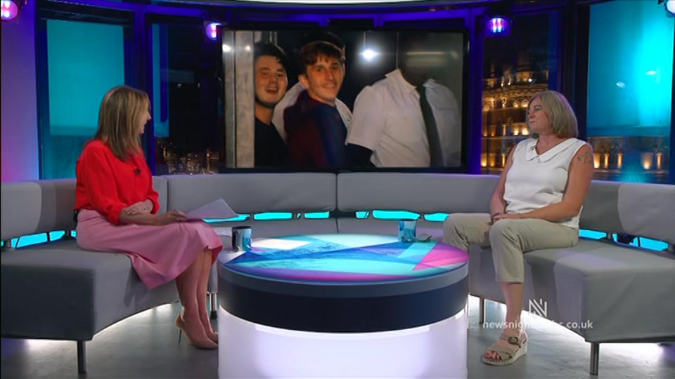 Broadcast still at 10m. BBC TWO, Newsnight, followed by Weather, 3 August 2026.