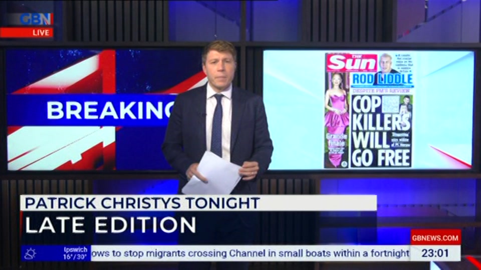 Still from GB News at 1:00