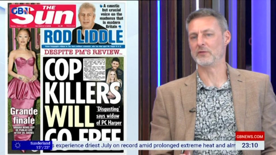Broadcast still at 10m. GB News, New: Patrick Christys Tonight Late..., 3 August 2026.
