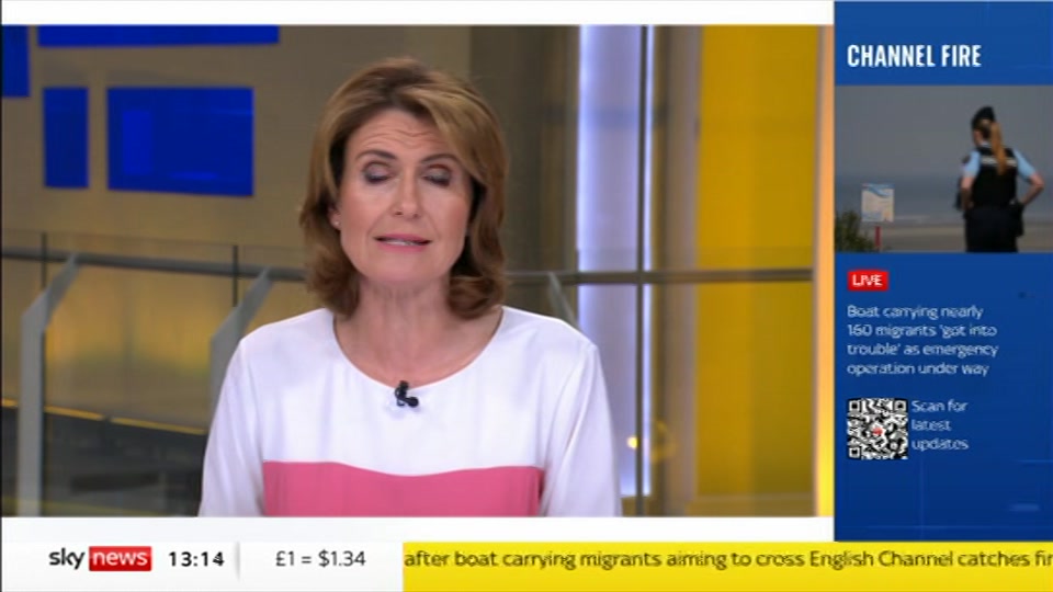 Still from Sky News at 14:00