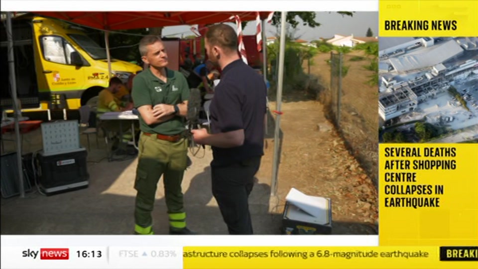 Still from Sky News at 13:00