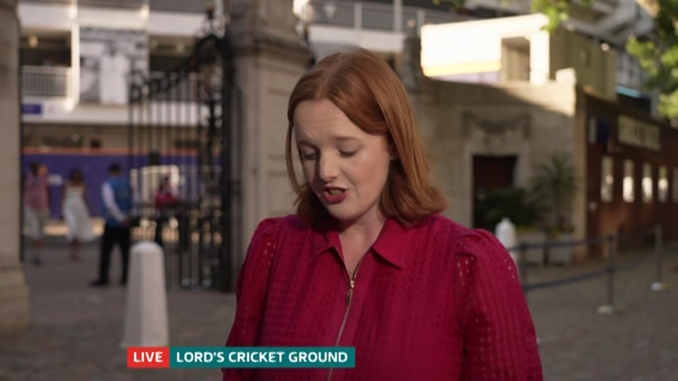 Broadcast still at 14m. ITV1, ITV Evening News, 12 July 2026.