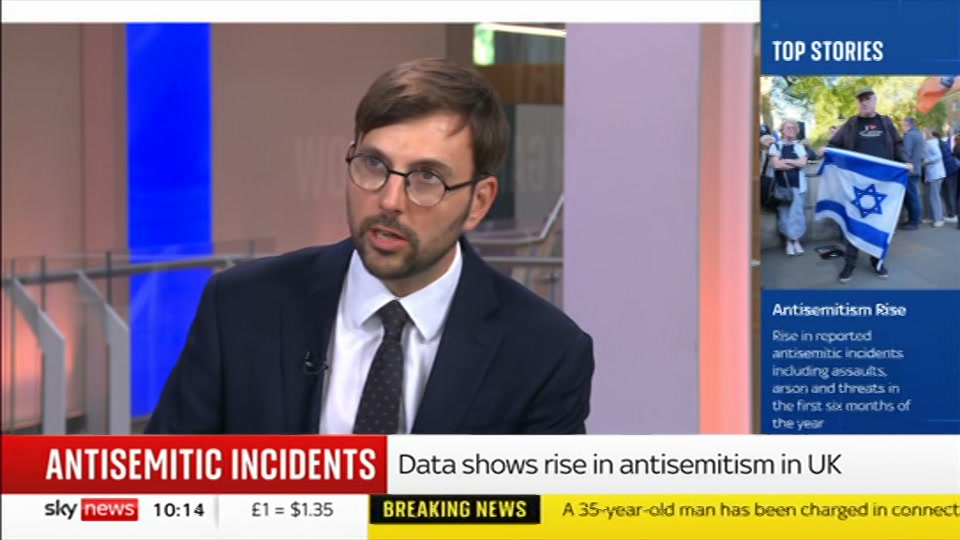 Broadcast still at 14m. Sky News, Sky News Today with Gareth Barlow, 5 August 2026.
