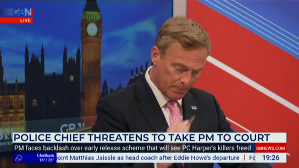 Broadcast still at 26m. GB News, New: GBN Tonight, 5 August 2026.