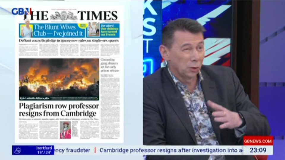 Still from GB News at 9:00