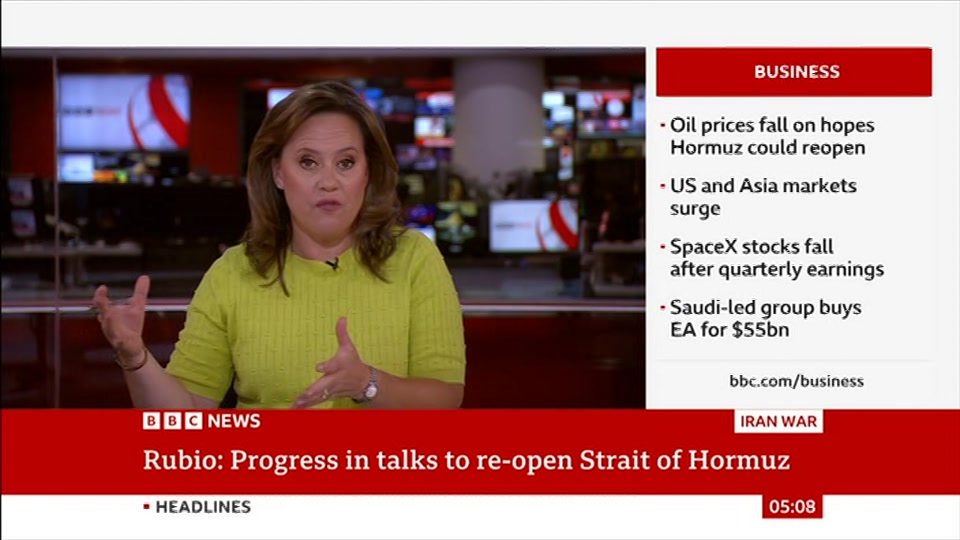 Still from BBC News at 8:00