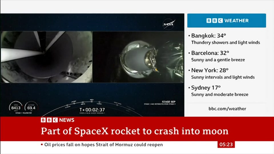 Still from BBC News at 23:00