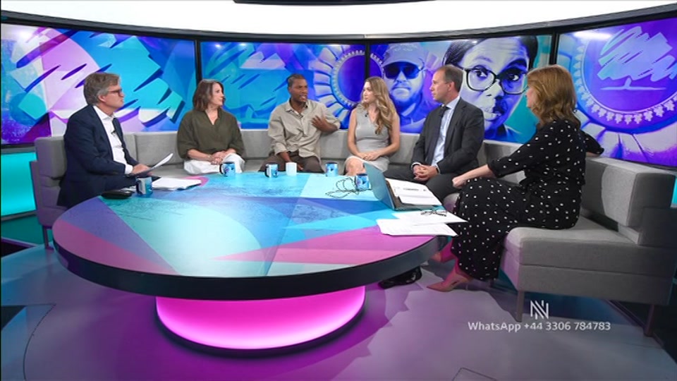Broadcast still at 20m. BBC TWO, Newsnight, followed by Weather, 5 August 2026.