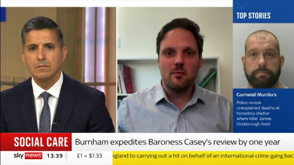 Still from Sky News at 9:00